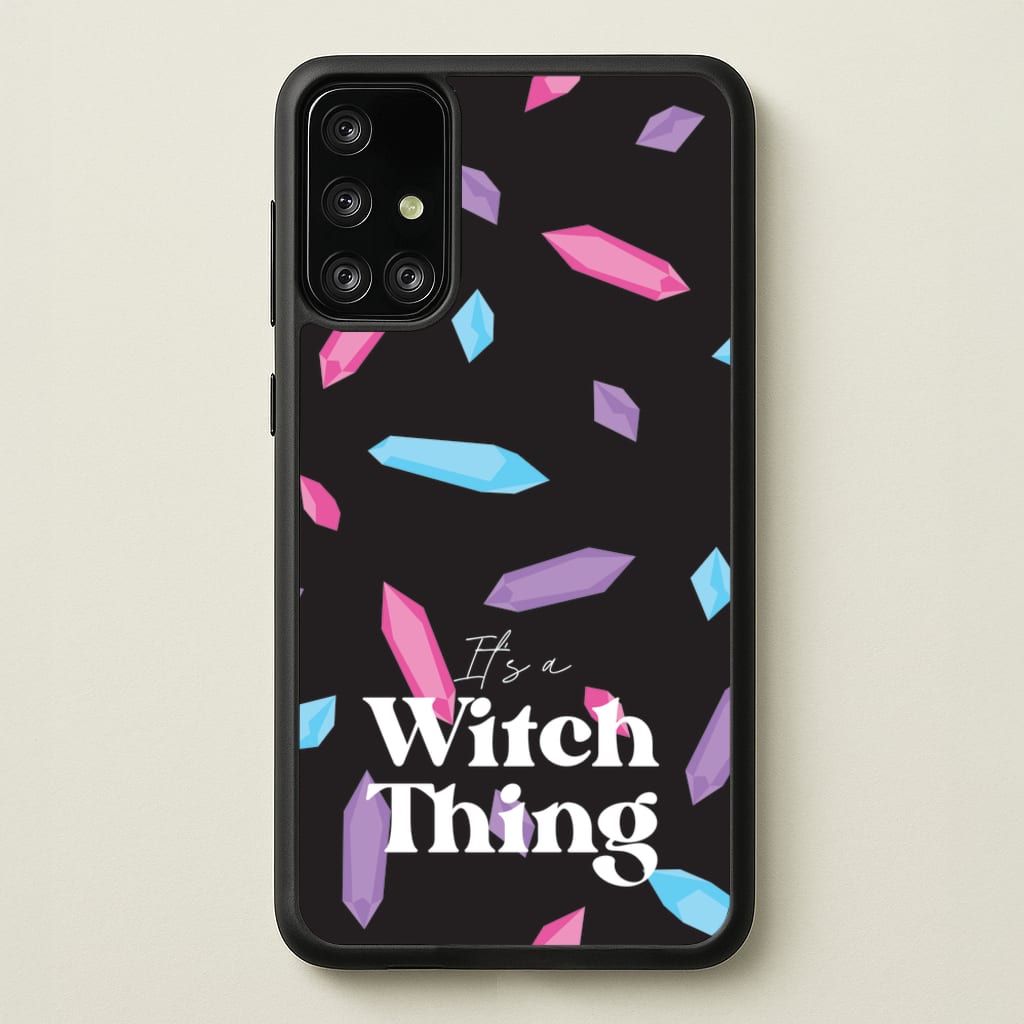 It's A Witch Thing Pattern - Goth Aesthetic Phone Case for Galaxy A71