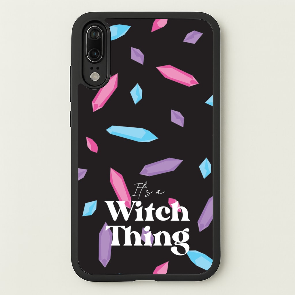 It's A Witch Thing Pattern - Goth Aesthetic Phone Case for Huawei P20