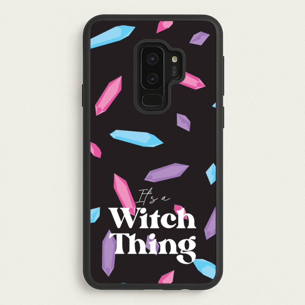 It's A Witch Thing Pattern - Goth Aesthetic Phone Case for Galaxy S9 Plus