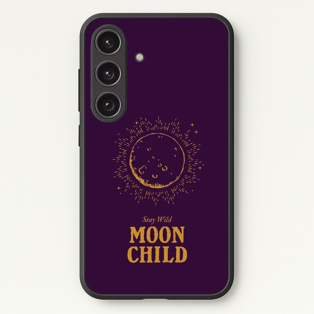 Stay Wild, Moon Child - Goth Aesthetic Phone Case for Galaxy S24 Plus