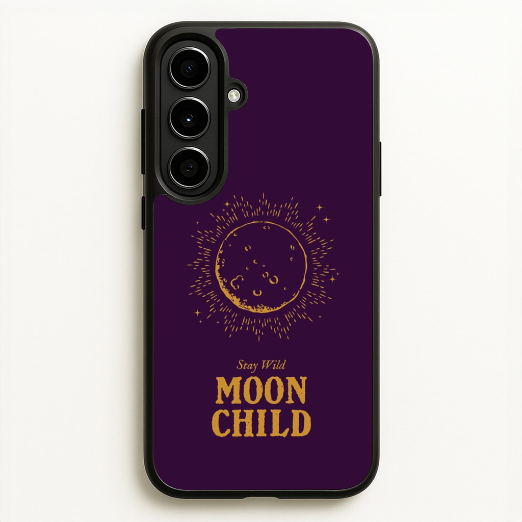 Stay Wild, Moon Child - Goth Aesthetic Phone Case for Galaxy A56