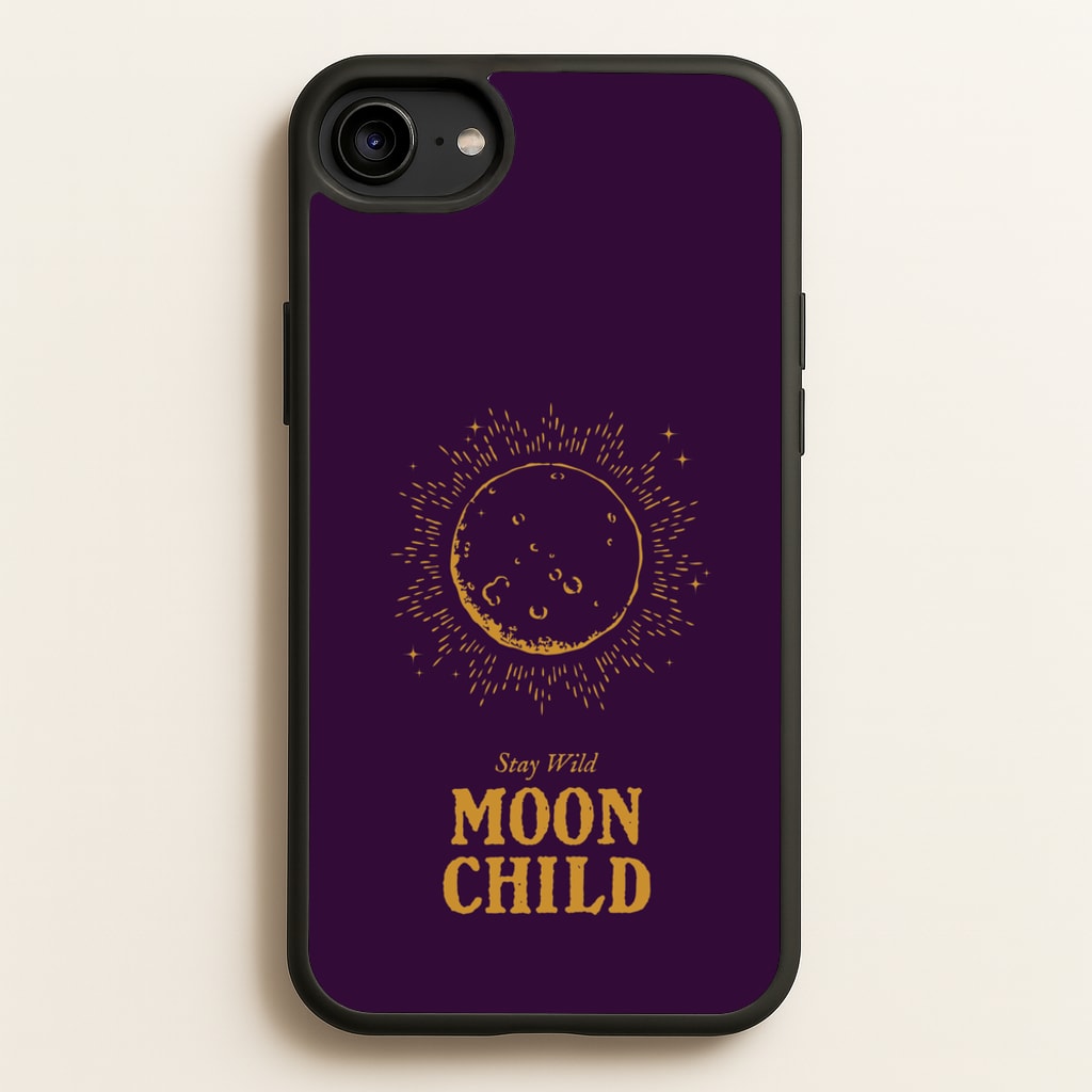 Stay Wild, Moon Child - Goth Aesthetic Phone Case for iPhone 6 / 7 / 8 / SE