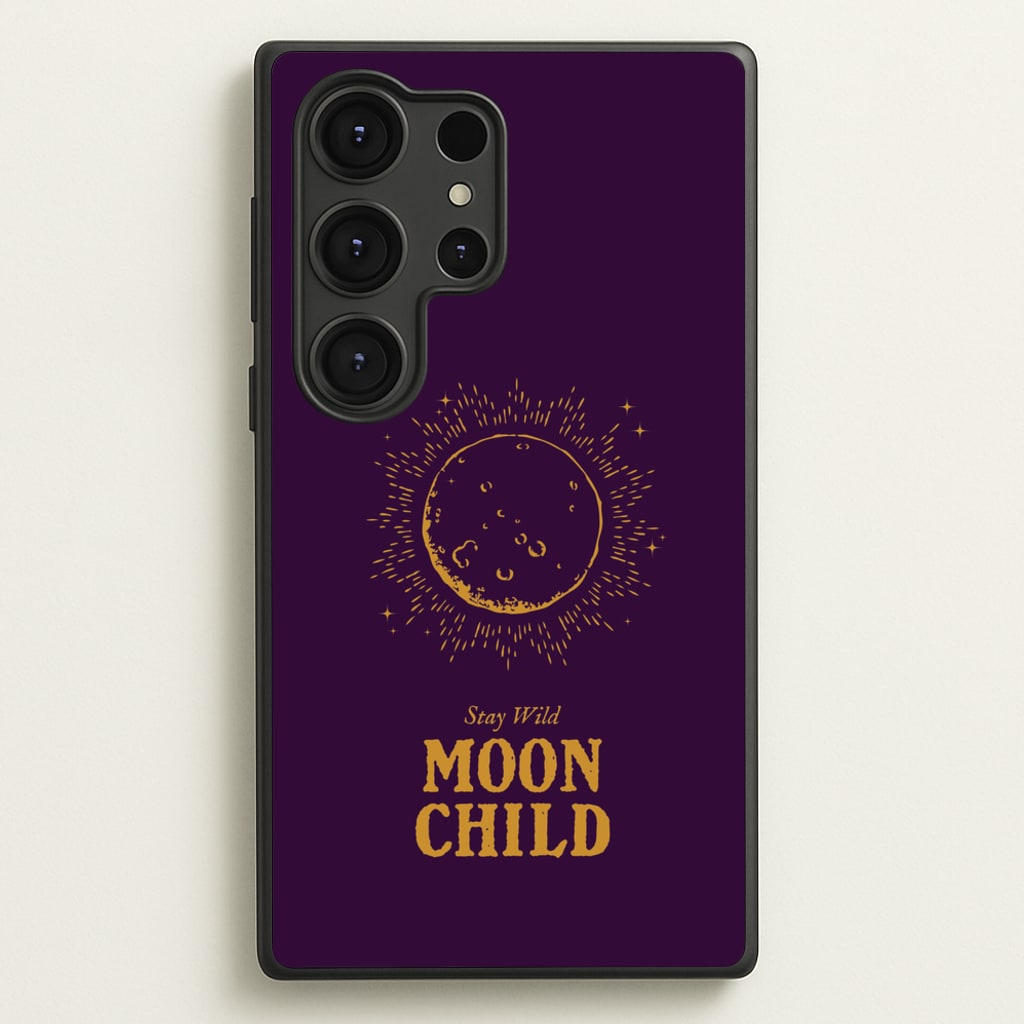 Stay Wild, Moon Child - Goth Aesthetic Phone Case for Galaxy S25 Ultra