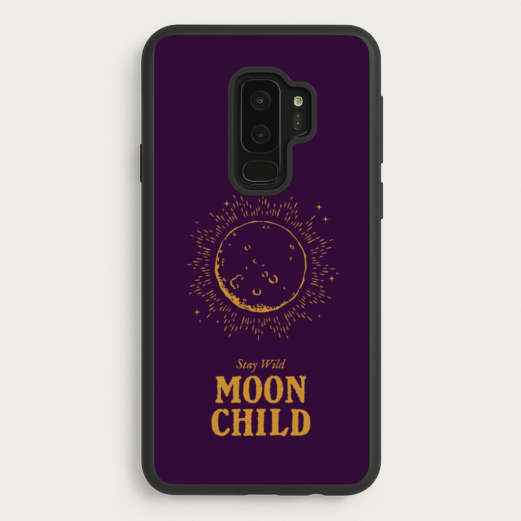 Stay Wild, Moon Child - Goth Aesthetic Phone Case for Galaxy S9 Plus
