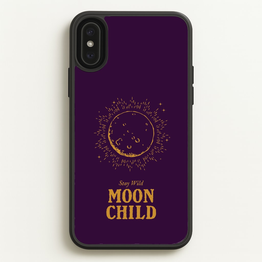 Stay Wild, Moon Child - Goth Aesthetic Phone Case for iPhone XS Max