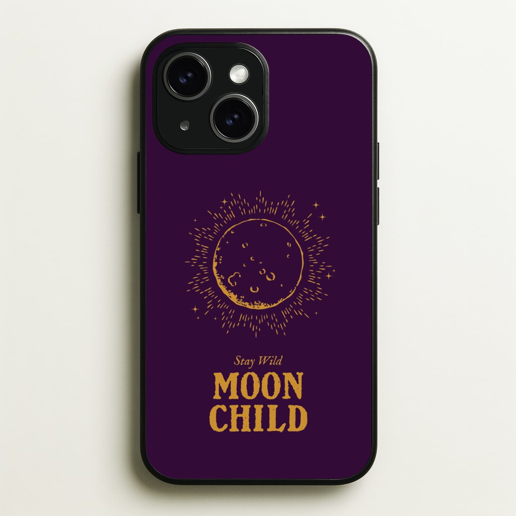 Stay Wild, Moon Child - Goth Aesthetic Phone Case for iPhone 14