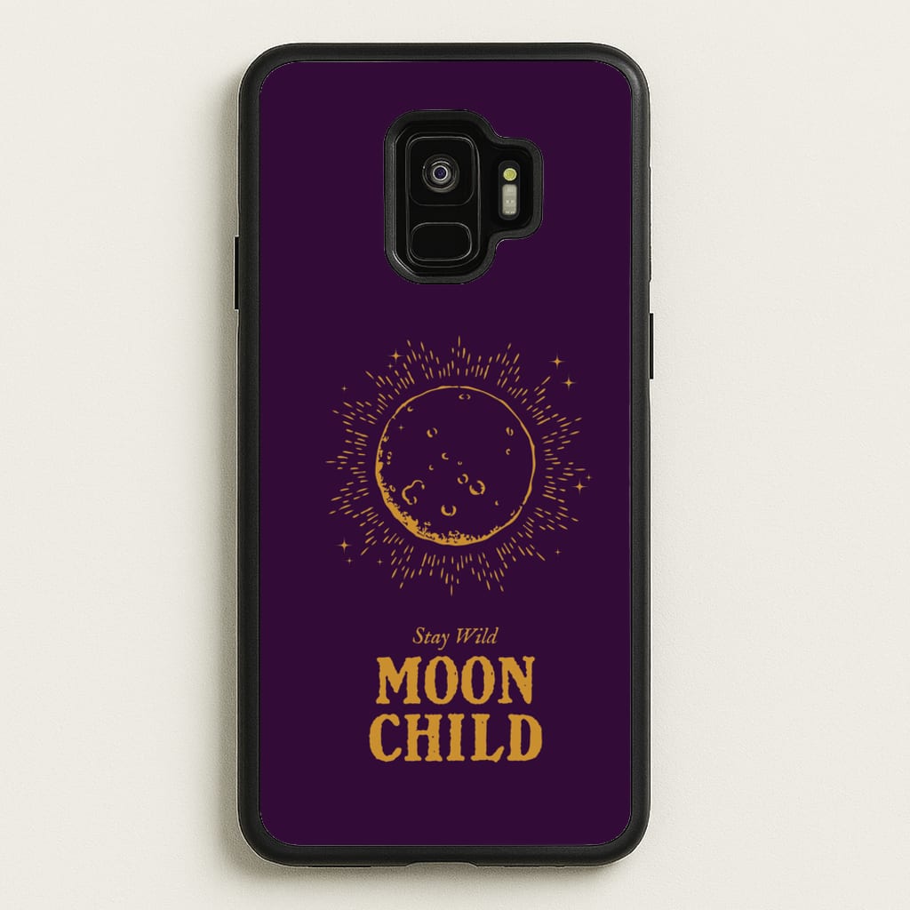 Stay Wild, Moon Child - Goth Aesthetic Phone Case for Galaxy S9