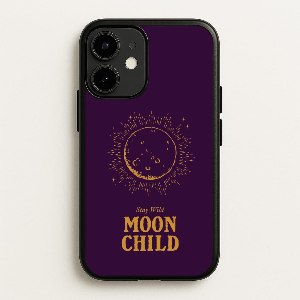 Stay Wild, Moon Child - Goth Aesthetic Phone Case for iPhone 12 / 12 Pro