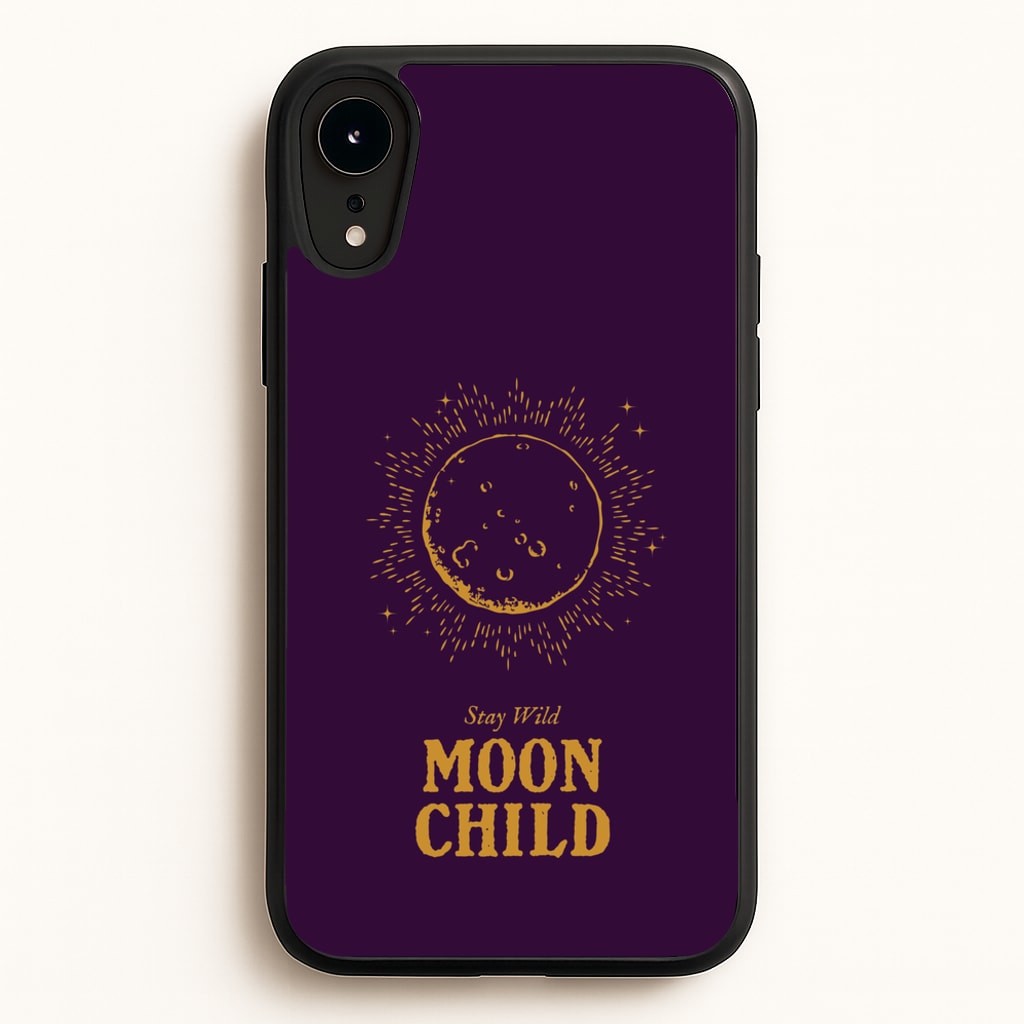 Stay Wild, Moon Child - Goth Aesthetic Phone Case for iPhone XR