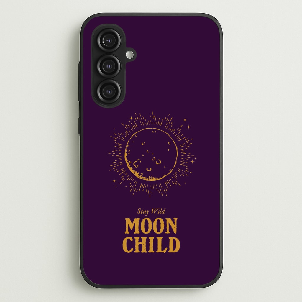 Stay Wild, Moon Child - Goth Aesthetic Phone Case for Galaxy S23FE