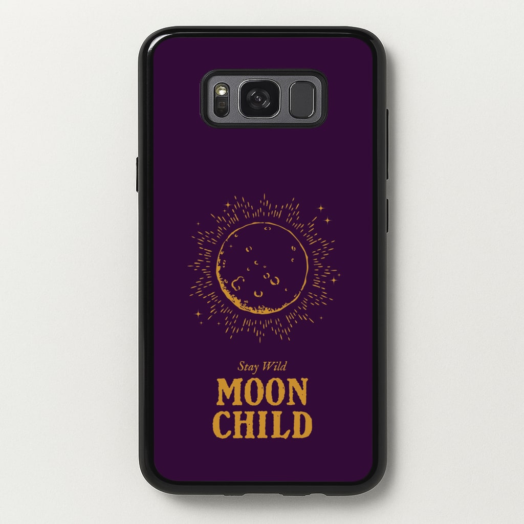 Stay Wild, Moon Child - Goth Aesthetic Phone Case for Galaxy S8