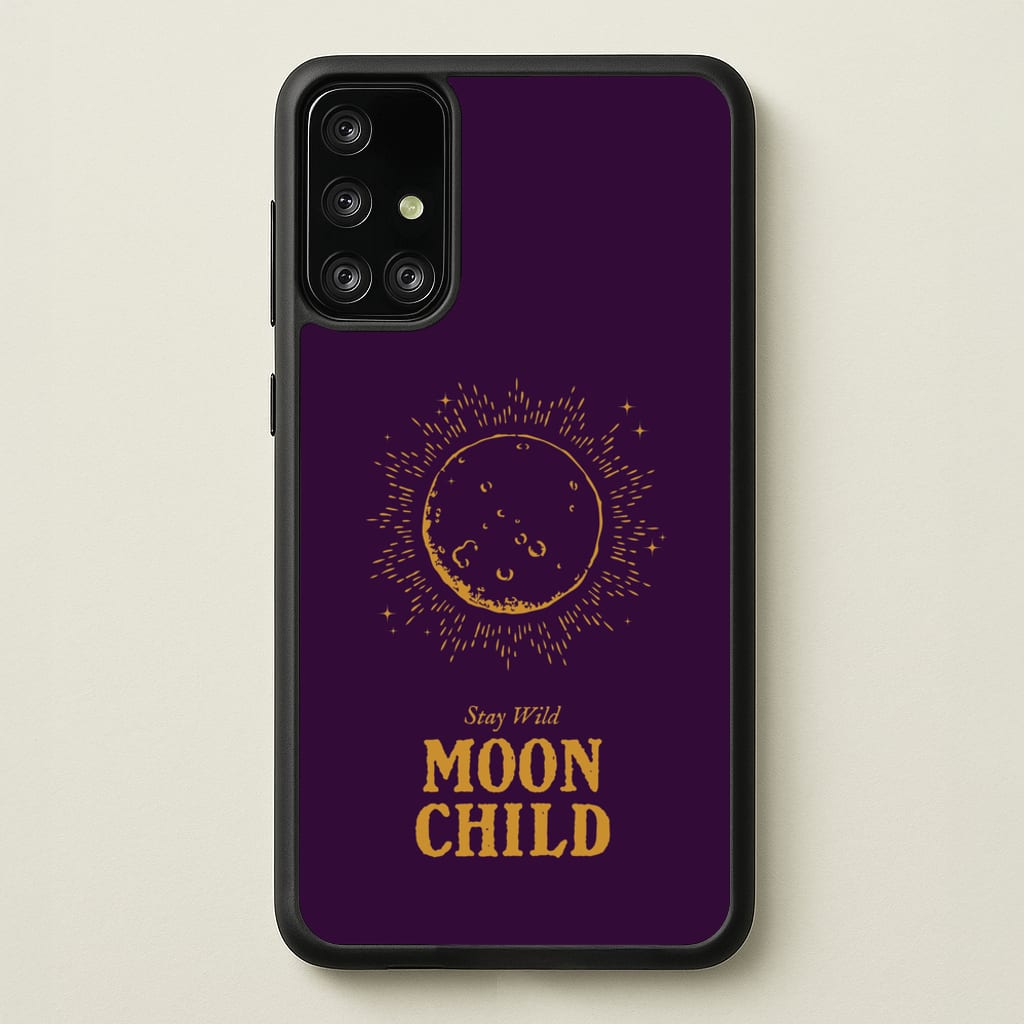 Stay Wild, Moon Child - Goth Aesthetic Phone Case for Galaxy A71