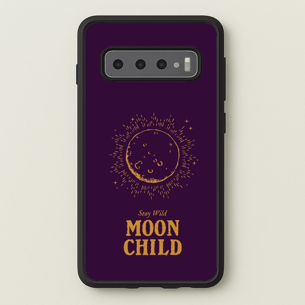 Stay Wild, Moon Child - Goth Aesthetic Phone Case for Galaxy S10 Plus