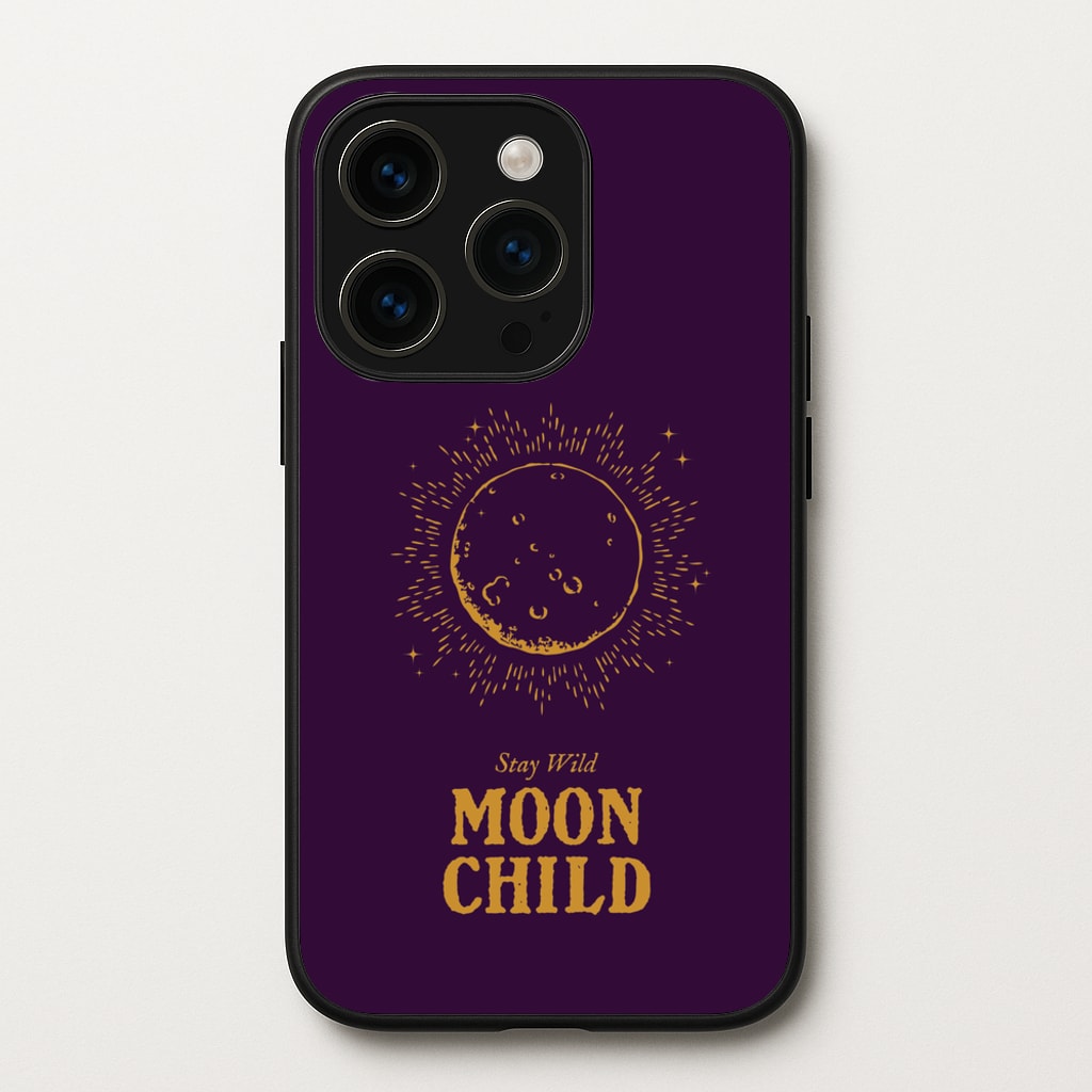 Stay Wild, Moon Child - Goth Aesthetic Phone Case for iPhone 15 Pro