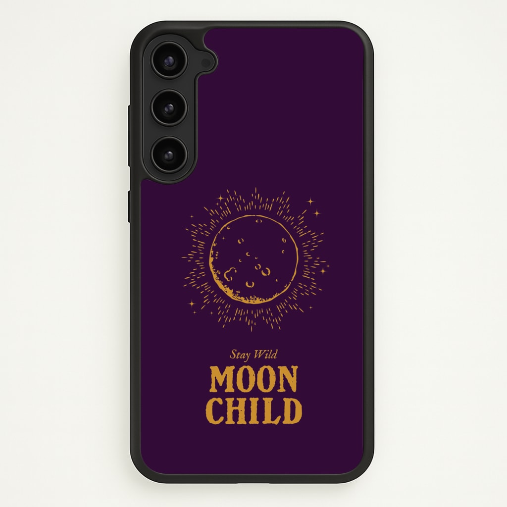 Stay Wild, Moon Child - Goth Aesthetic Phone Case for Galaxy S23 Plus