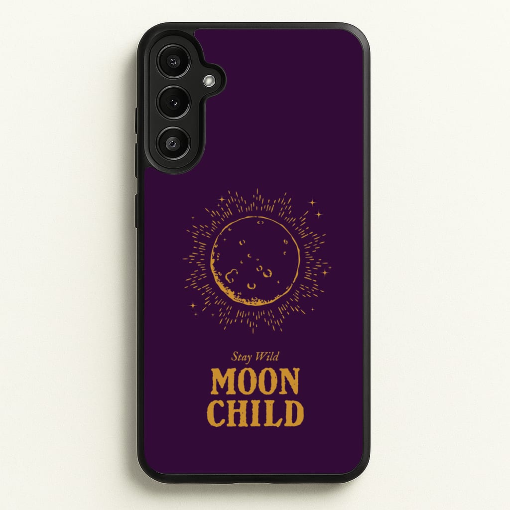 Stay Wild, Moon Child - Goth Aesthetic Phone Case for Galaxy A34