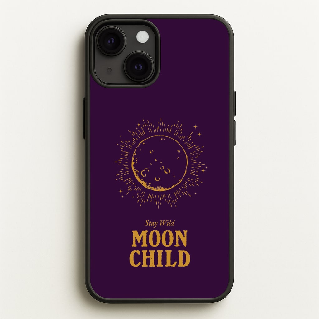 Stay Wild, Moon Child - Goth Aesthetic Phone Case for iPhone 13 Mini