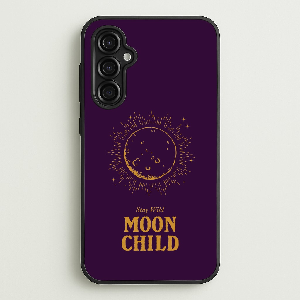 Stay Wild, Moon Child - Goth Aesthetic Phone Case for Galaxy A14