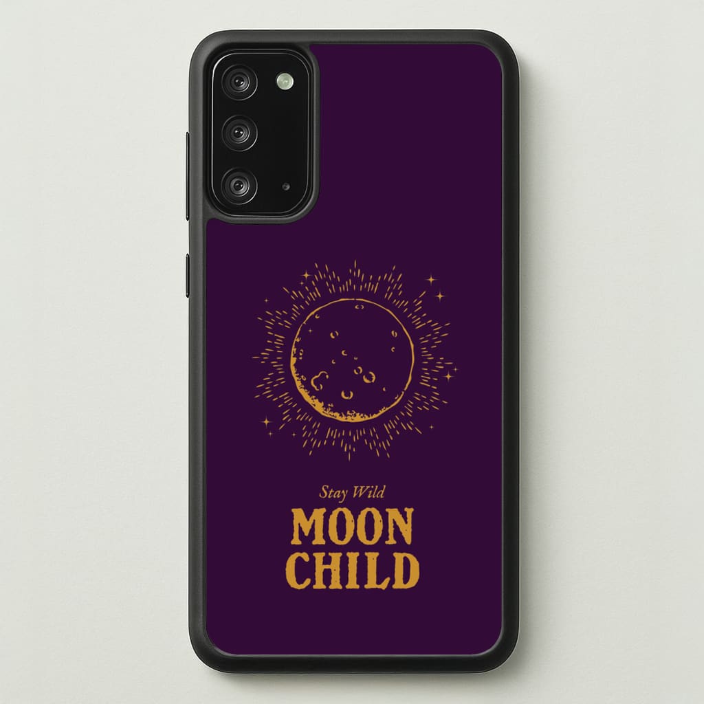 Stay Wild, Moon Child - Goth Aesthetic Phone Case for Galaxy Note 20