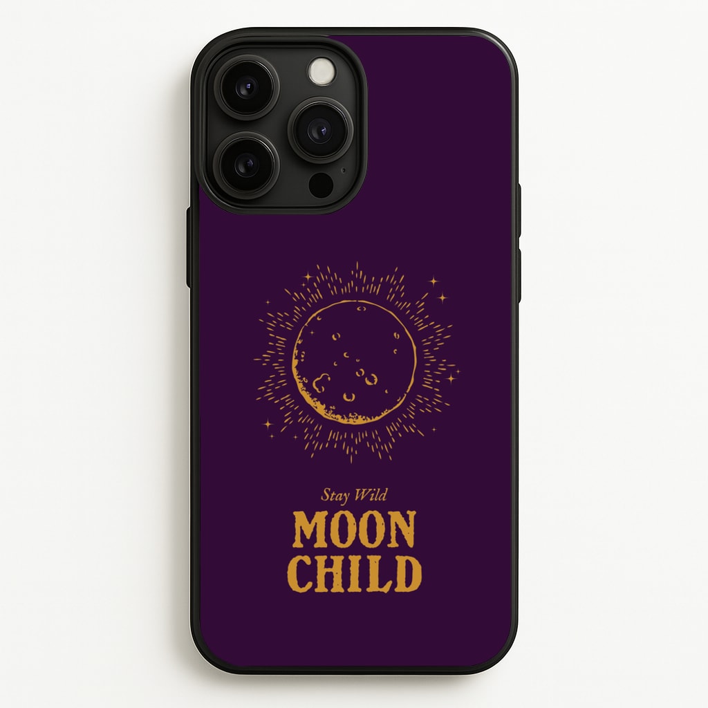 Stay Wild, Moon Child - Goth Aesthetic Phone Case for iPhone 13 Pro Max