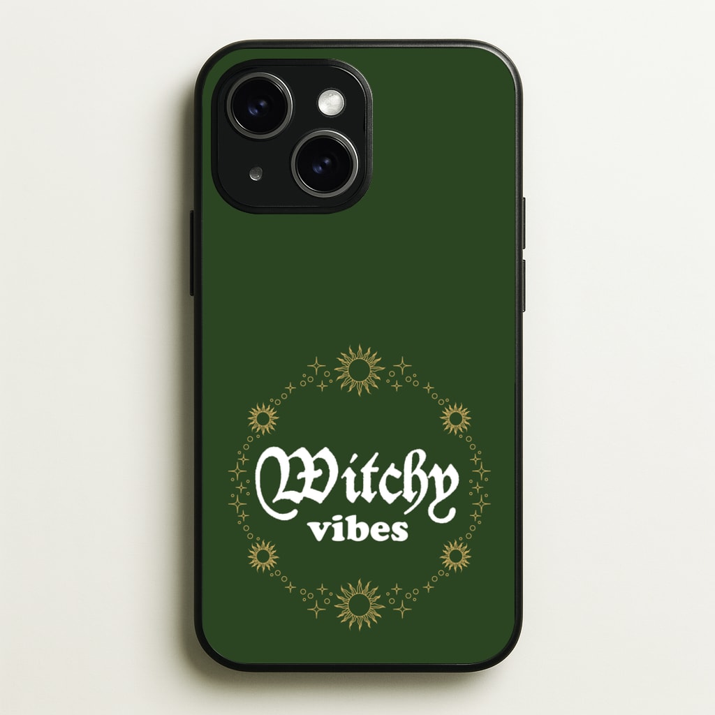 Witchy Vibes Green - Goth Aesthetic Phone Case for iPhone 15
