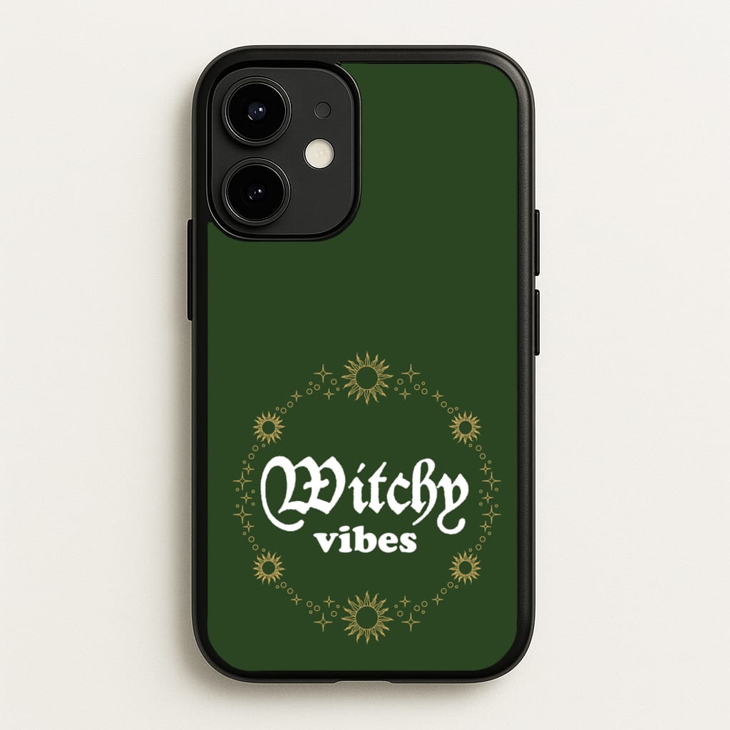 Witchy Vibes Green - Goth Aesthetic Phone Case for iPhone 12 / 12 Pro