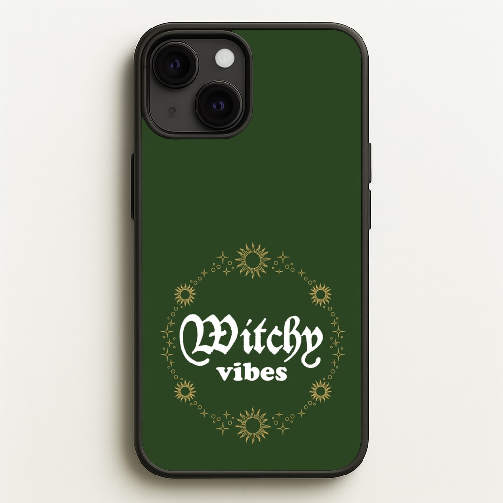 Witchy Vibes Green - Goth Aesthetic Phone Case for iPhone 13 Mini