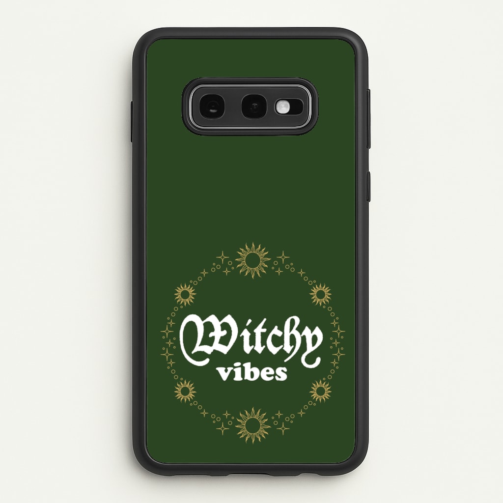 Witchy Vibes Green - Goth Aesthetic Phone Case for Galaxy S10e