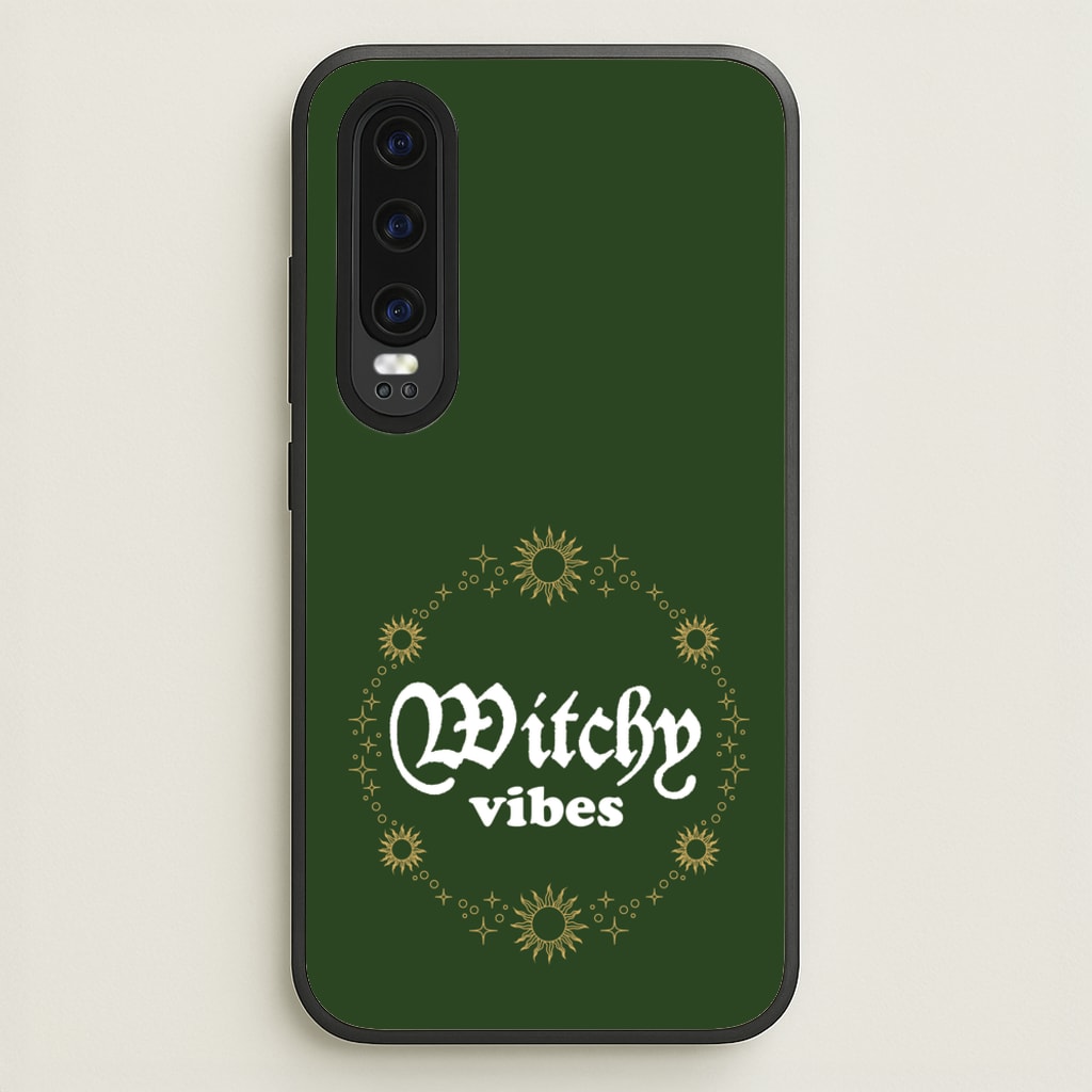 Witchy Vibes Green - Goth Aesthetic Phone Case for Huawei P30