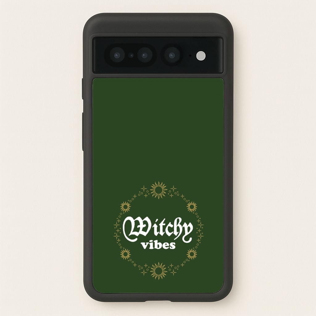 Witchy Vibes Green - Goth Aesthetic Phone Case for Google Pixel 7 Pro