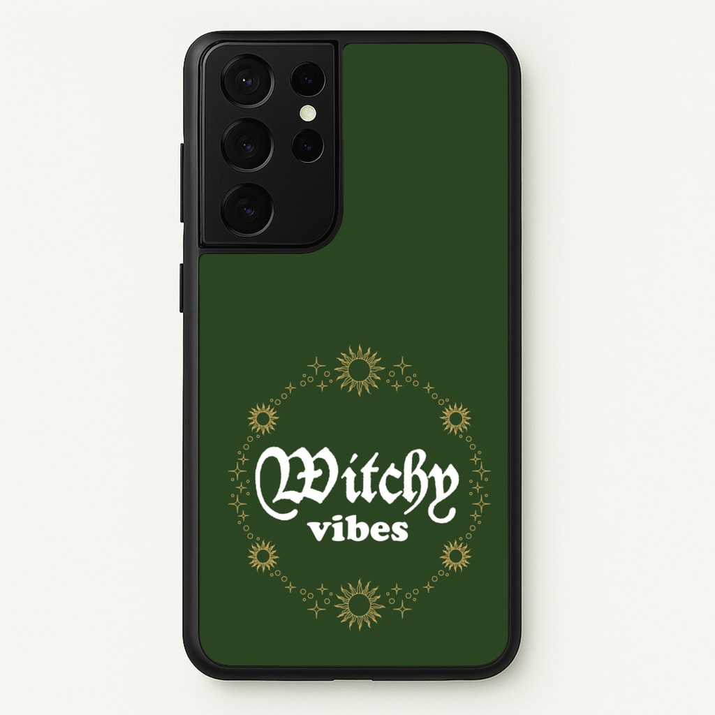 Witchy Vibes Green - Goth Aesthetic Phone Case for Galaxy S21 Ultra
