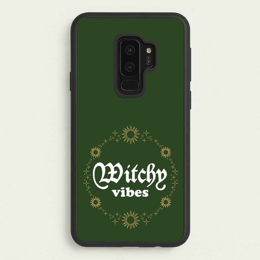 Witchy Vibes Green - Goth Aesthetic Phone Case for Galaxy S9 Plus
