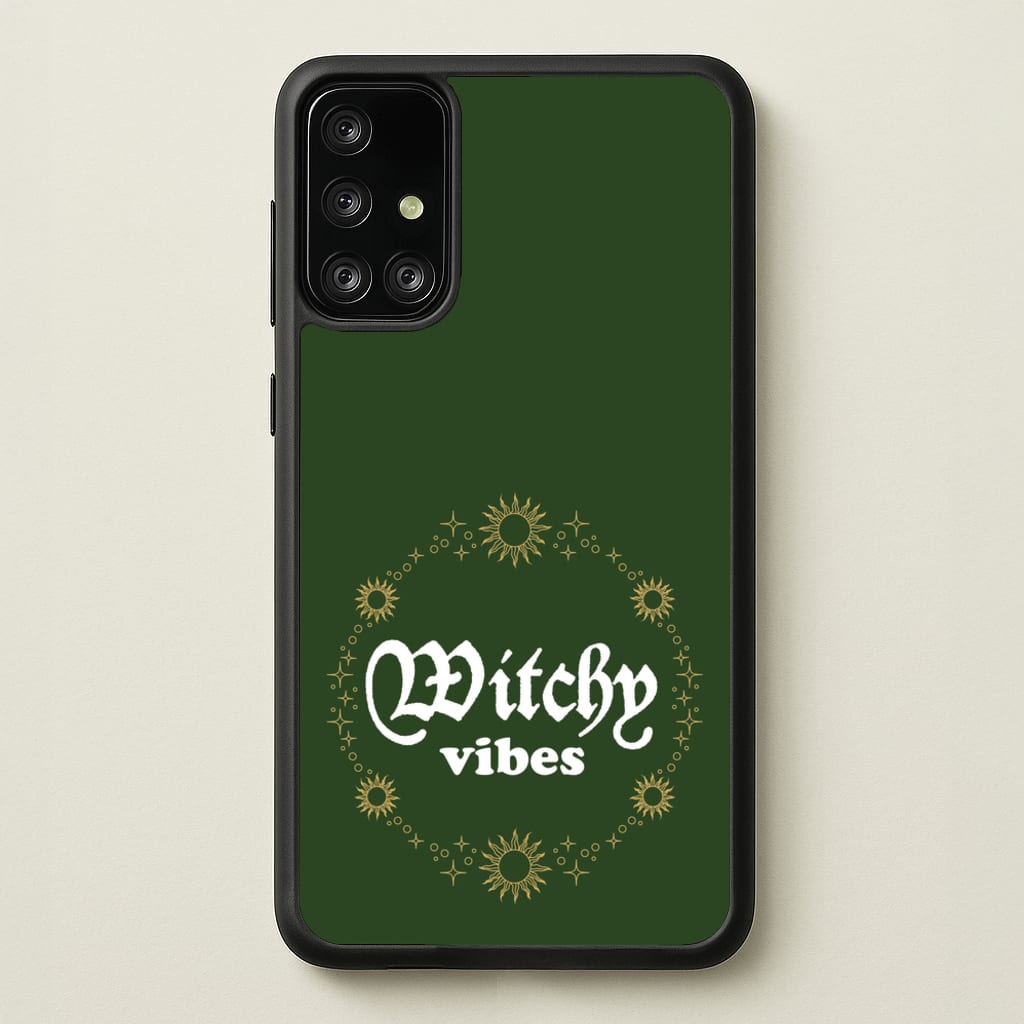 Witchy Vibes Green - Goth Aesthetic Phone Case for Galaxy A71