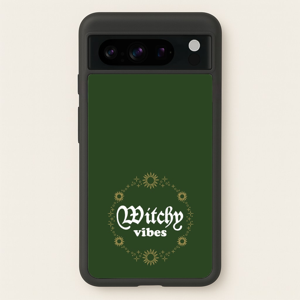Witchy Vibes Green - Goth Aesthetic Phone Case for Google Pixel 8 Pro