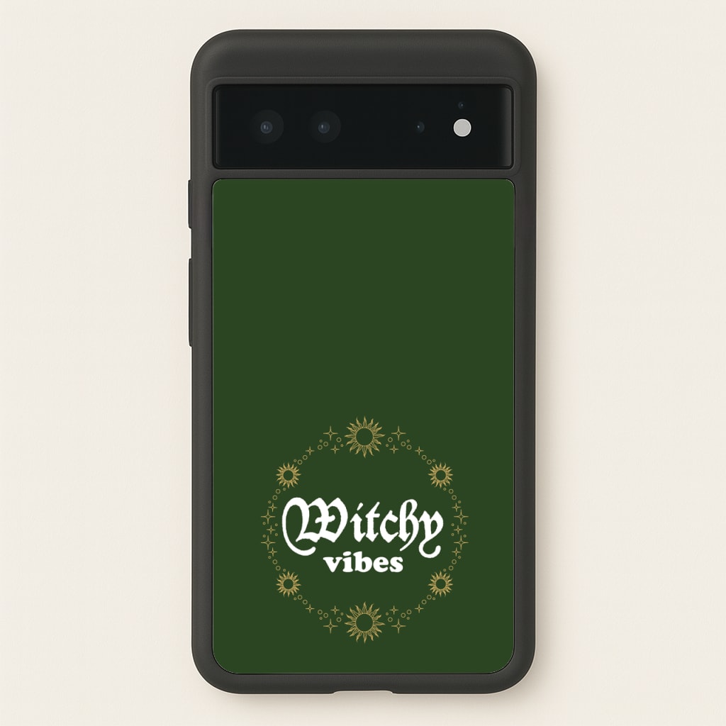 Witchy Vibes Green - Goth Aesthetic Phone Case for Google Pixel 6