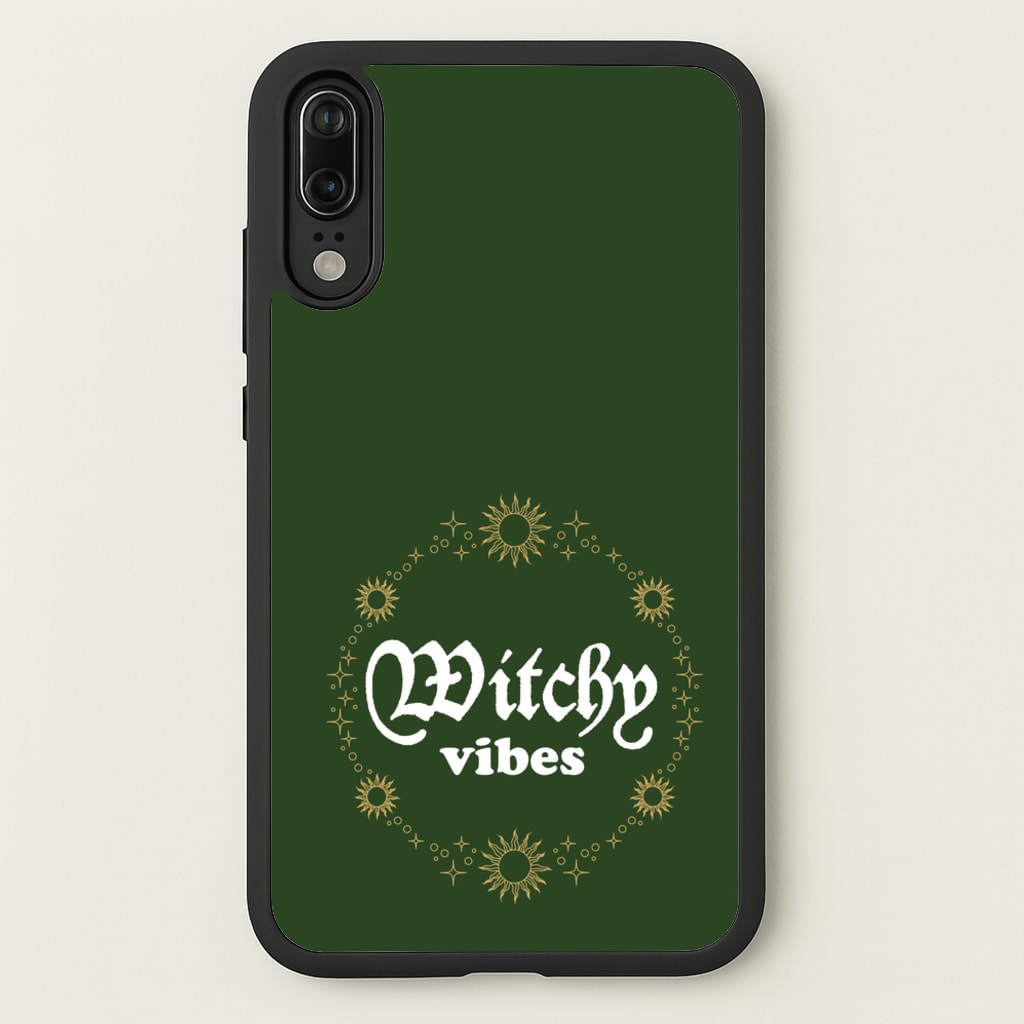 Witchy Vibes Green - Goth Aesthetic Phone Case for Huawei P20