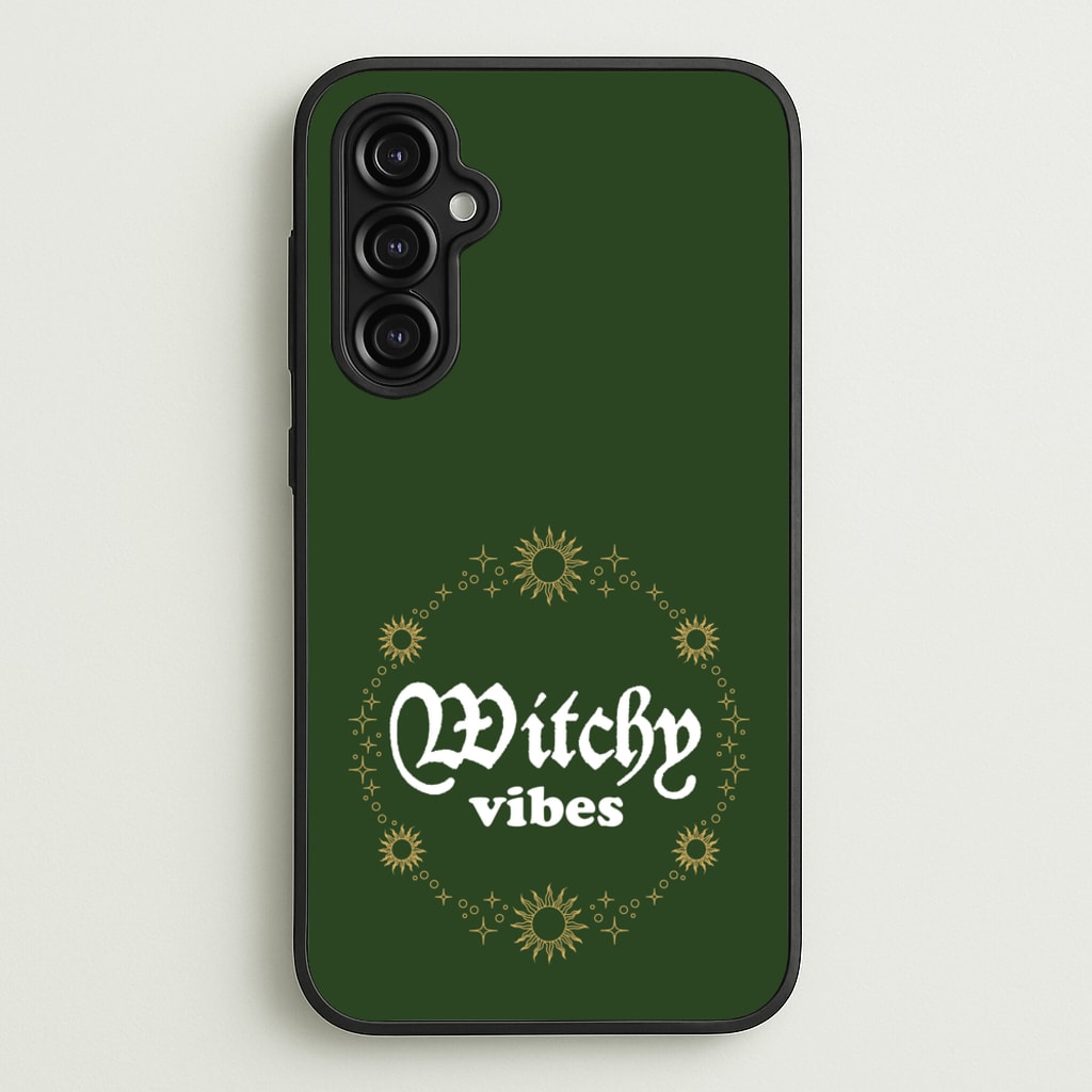 Witchy Vibes Green - Goth Aesthetic Phone Case for Galaxy A14