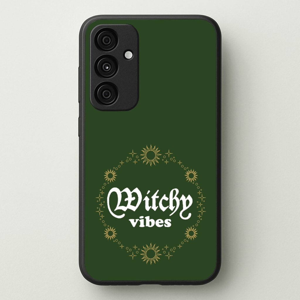 Witchy Vibes Green - Goth Aesthetic Phone Case for Galaxy A55