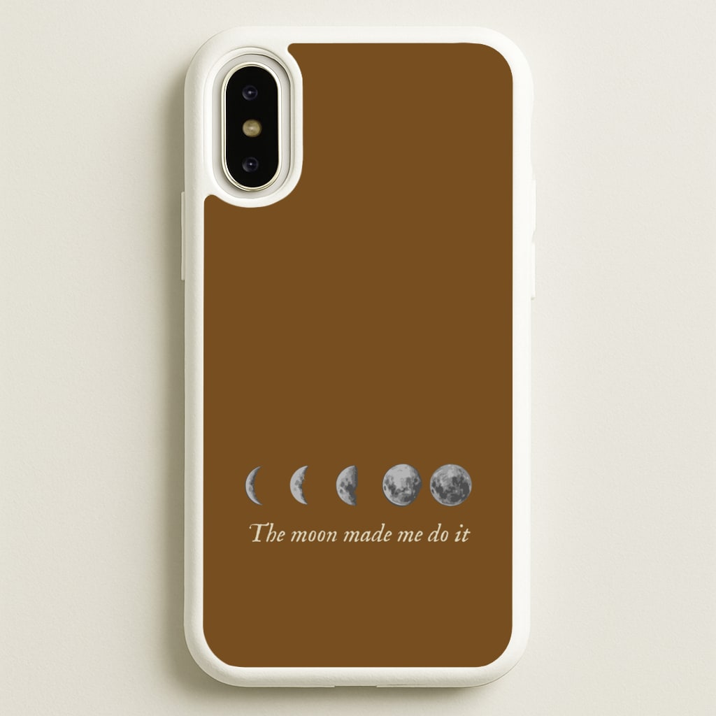 The Moon Made Me Do It - Goth Aesthetic Phone Case for iPhone X / XS