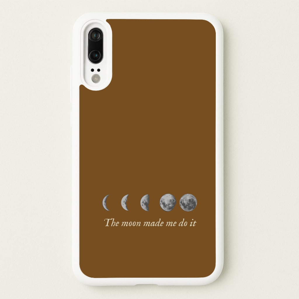 The Moon Made Me Do It - Goth Aesthetic Phone Case for Huawei P20