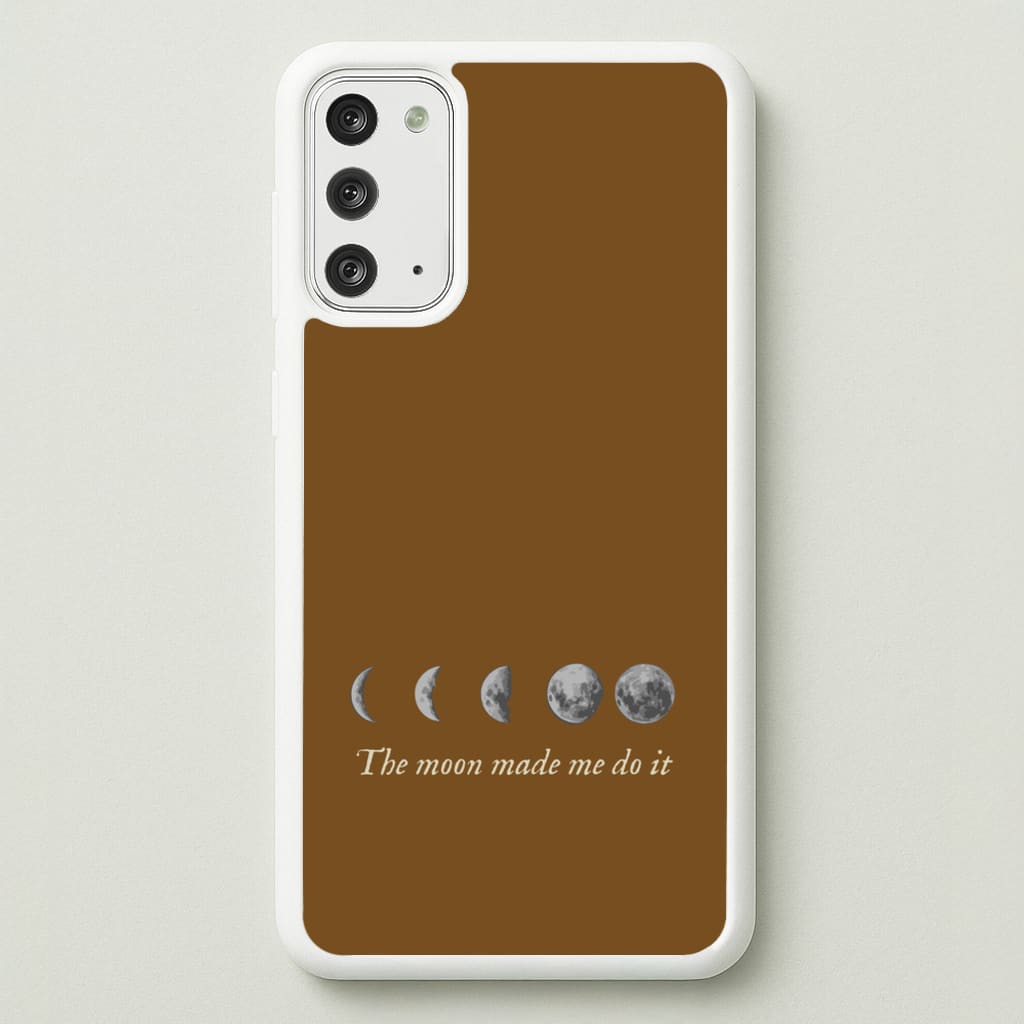 The Moon Made Me Do It - Goth Aesthetic Phone Case for Galaxy Note 20