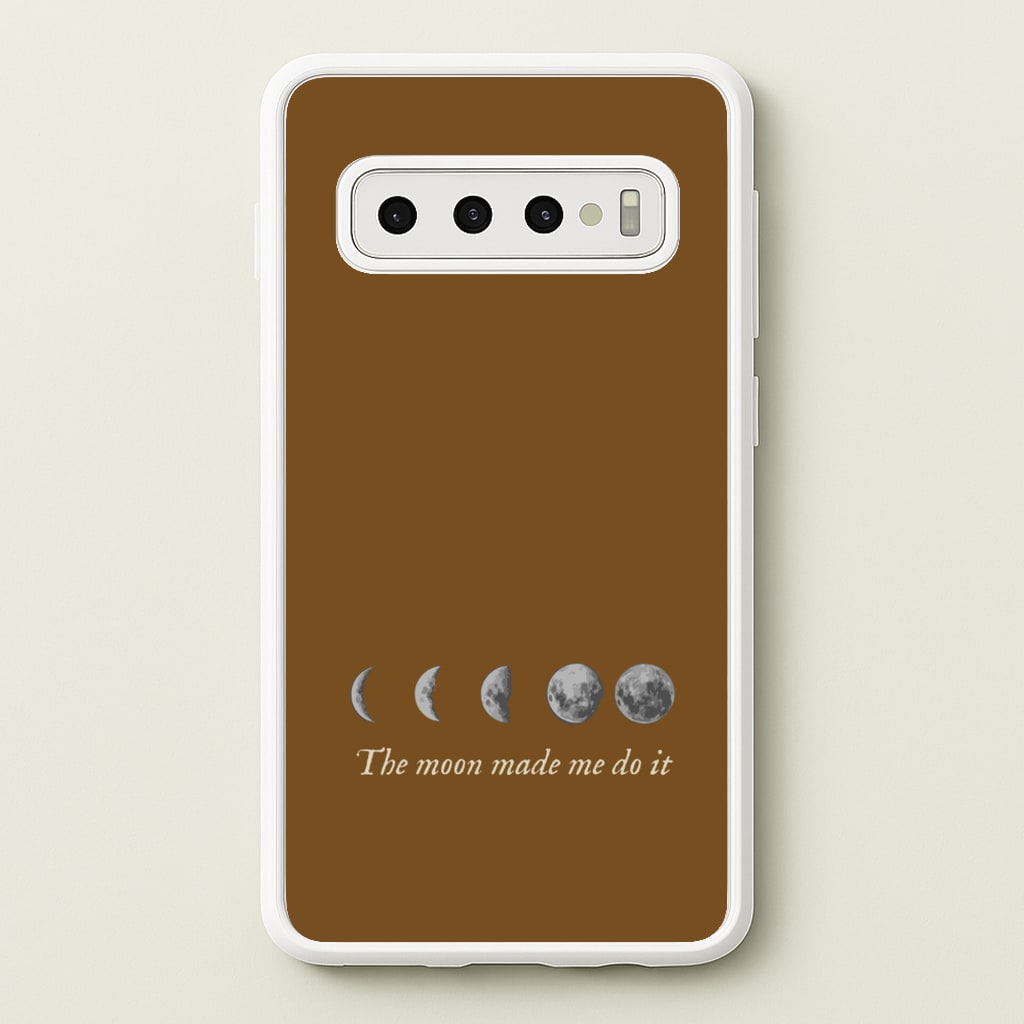 The Moon Made Me Do It - Goth Aesthetic Phone Case for Galaxy S10 Plus