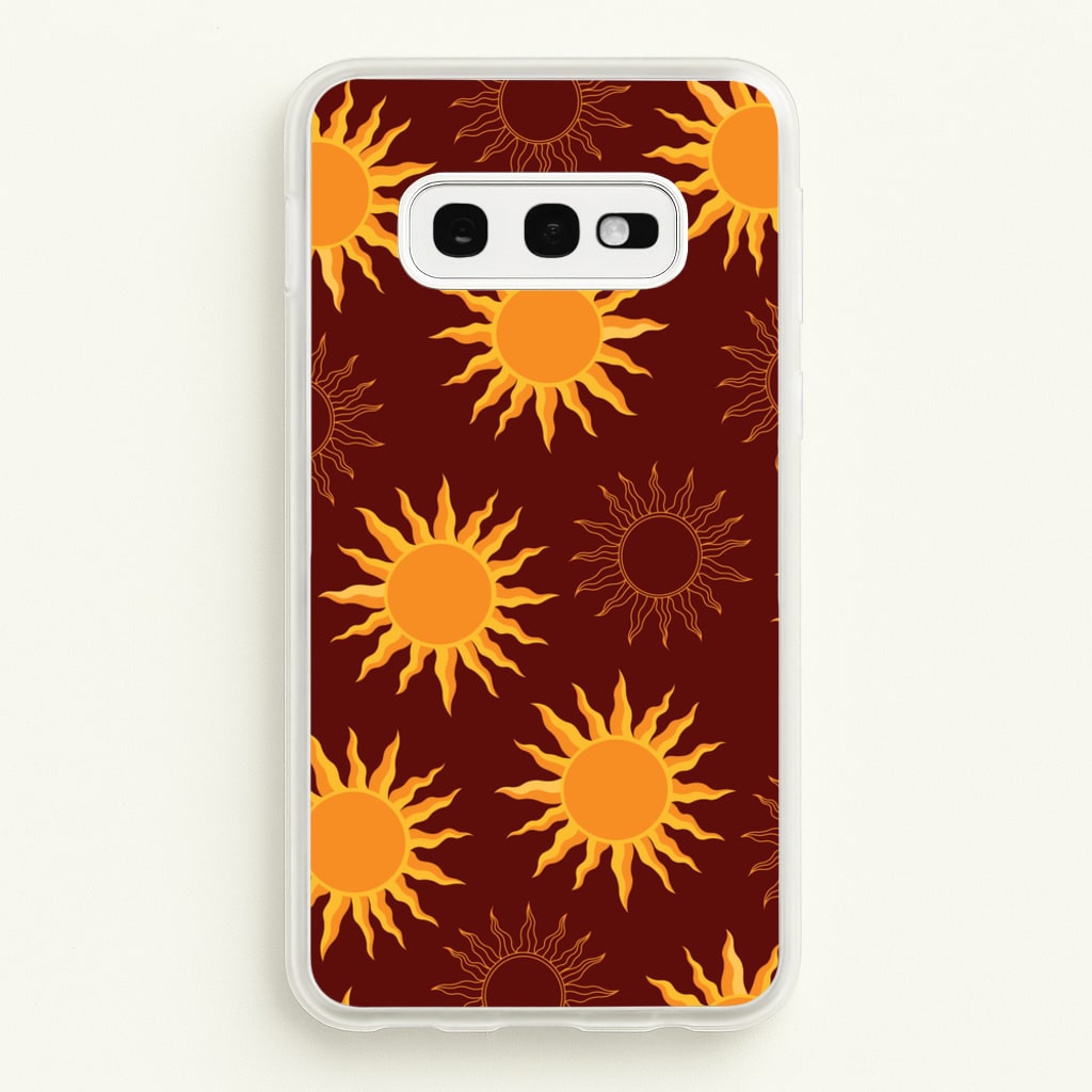 Vintage Sun Pattern - Goth Aesthetic Phone Case for Galaxy S10e