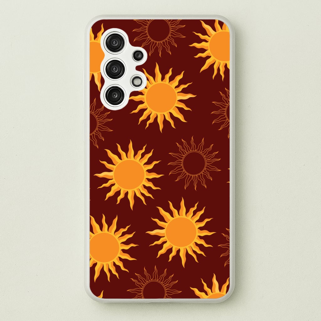 Vintage Sun Pattern - Goth Aesthetic Phone Case for Galaxy A13