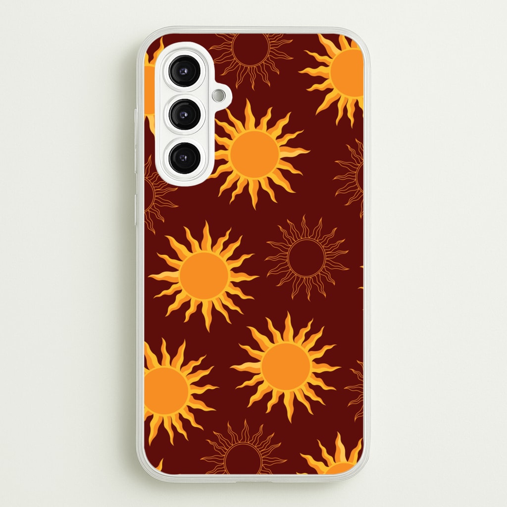 Vintage Sun Pattern - Goth Aesthetic Phone Case for Galaxy A16