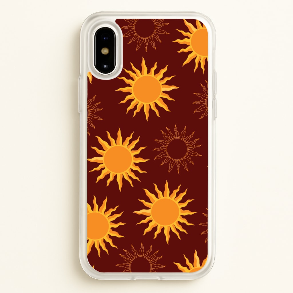 Vintage Sun Pattern - Goth Aesthetic Phone Case for iPhone X / XS
