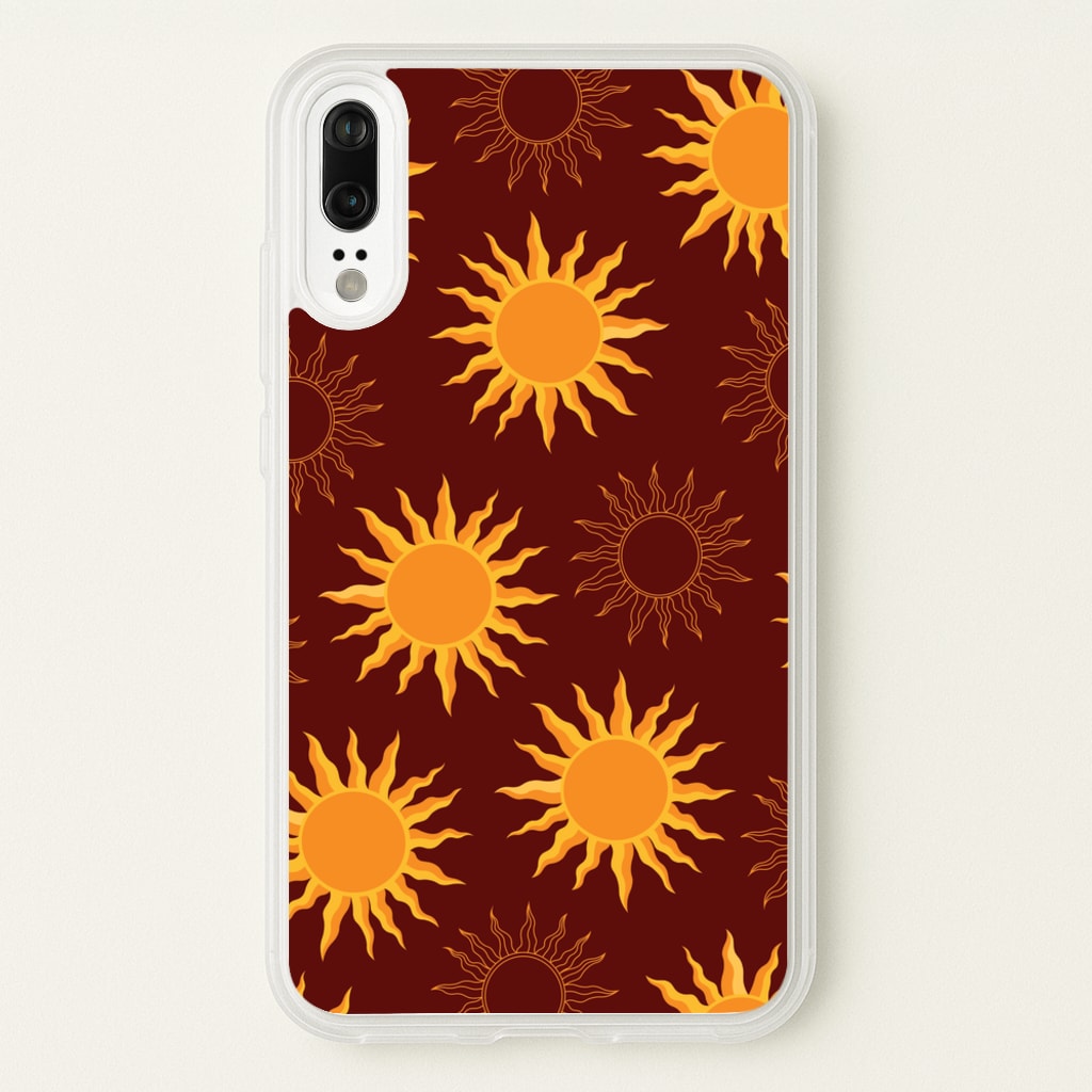 Vintage Sun Pattern - Goth Aesthetic Phone Case for Huawei P20