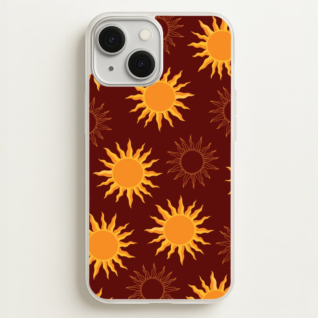 Vintage Sun Pattern - Goth Aesthetic Phone Case for iPhone 13