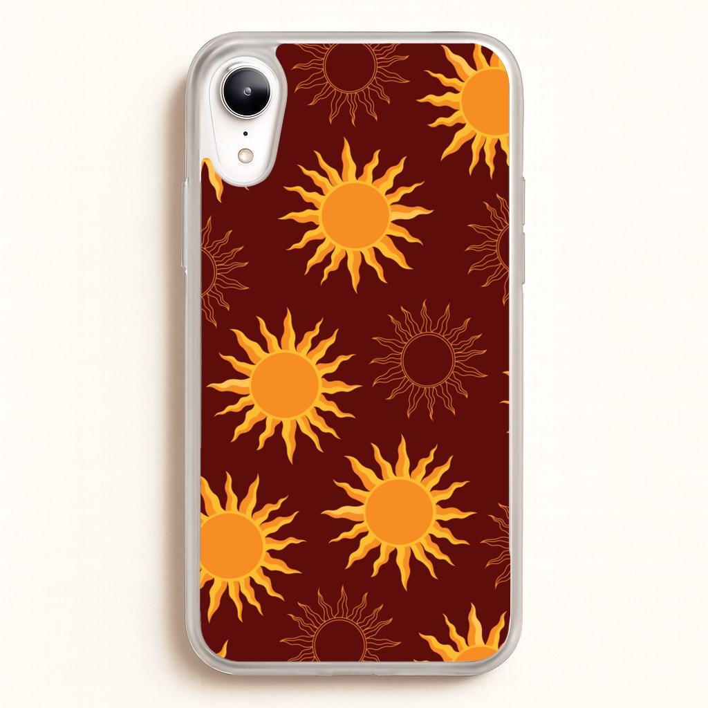 Vintage Sun Pattern - Goth Aesthetic Phone Case for iPhone XR