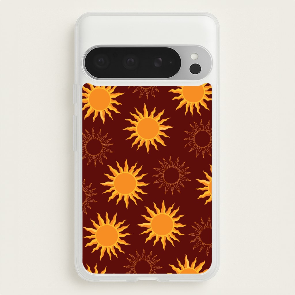 Vintage Sun Pattern - Goth Aesthetic Phone Case for Google Pixel 9 Pro XL